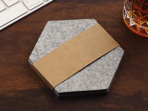 Conjunto de 4 bases para copos em feltro 2325139